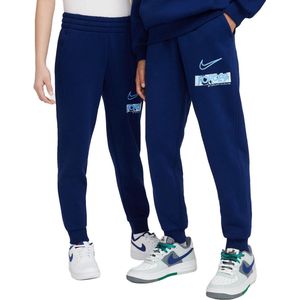 Nike - Erling Haaland Club - Joggingbroek - Blauw - Katoen Jersey