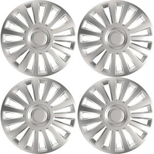 Universele Velgen 16 Inch - Zilverkleurige Wieldoppen voor Auto's (4 Stuks)