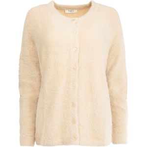 NED Vest Frino Ls Rmj Furry Knit 25w1 U172 06 18 Shortbread Dames Maat - S