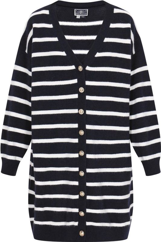 DreiMaster - Maritim - Cardigan - V-hals - Lange Mouwen - Gestreept