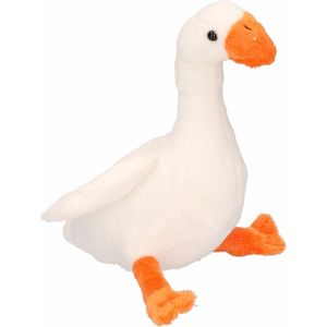 Pluche Knuffel Dier Witte Gans 18 cm - Vogels