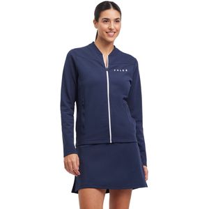 FALKE Golf Zip vochtregulerend katoen functioneel materiaal shirt met lange mouwen dames blauw - maat M