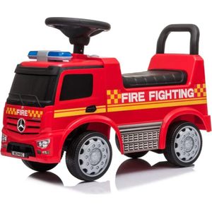 Mercedes Antos Brandweer Loopauto - 1 tot 3 jaar - Sirene - Opbergbox - Rood
