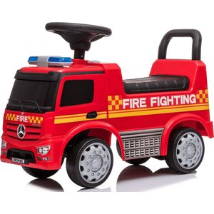 Mercedes Antos Brandweer Loopauto - 1 tot 3 jaar - Sirene - Opbergbox - Rood