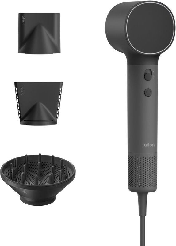 Laifen - NEO - Haardroger - Zwart - Met Diffuser - Ionische Technologie - 3 Warmtestanden