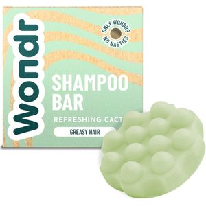 WONDR Shampoo bar - Refreshing Cactus - Vet haar - Meer volume - Sulfaatvrij - 55g