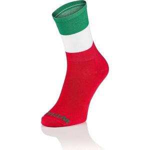 Winaar Fietssokken Zomer Unisex Groen Wit Rood - Italiaanse vlag - 36-38