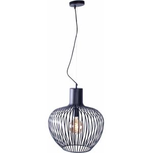 Open hanglamp Arraffone | 1 lichts | zwart | metaal | Ø 45 cm | in hoogte verstelbaar tot 180 cm | eetkamer / woonkamer / slaapkamer lamp | modern / sfeervol / industrieel / trendy design