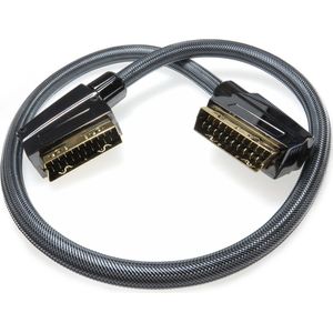 König premium SCART-kabel - 75 cm - High-End scartkabel met vergulde connectoren