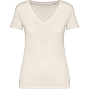 Native Spirit Ecologisch dames-T-shirt met V-hals NS334 - Ivory - L