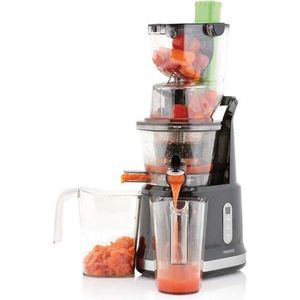 Princess 202045 Easy Fill Slow Juicer - Extra grote trechter - Hoge sapopbrengst - Juicer - Zilver - Zwart