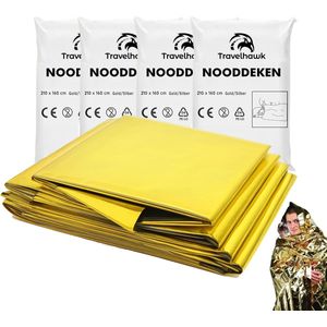 Travelhawk - Nooddeken - Isolatiedeken - Set van 4 - Voor Noodgevallen
