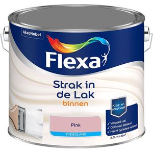 Flexa - Strak in de Lak Binnenlak Zijdeglans - Pink - Mengverf - 2.5 Liter