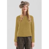 Gebreide Trui - Katoenmix - Gemêleerd - Met Raglanmouwen - Ronde Hals