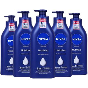 Nivea Bodymilk – Original met Pomp - Voordeelverpakking 5 x 500 ml
