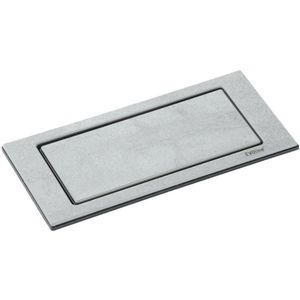 Evoline Port 2 stopcontacten, deksel zilvergrijs