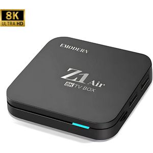 Android TV Box 4K Chromecast App Ondersteuning Streaming Media Player met Dual-Band WiFi - Bluetooth - Google Assistant - HDMI - 16GB Opslag