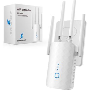 DynaBright - WiFi Versterker Stopcontact - 1200 Mbit/s - WiFi Repeater - 5G & 2,4 G - Dual-Band - WiFi Booster - WiFi Extender