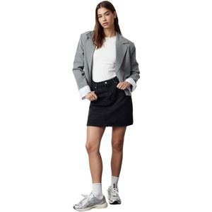 Trendyol Zwarte Duurzamere Hoge Taille Mini Denim Rok Twoss24Et00063