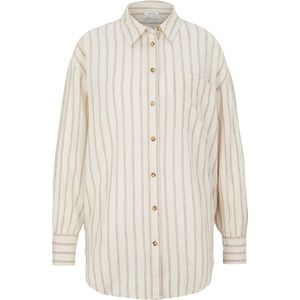 TOM TAILOR oversized linen mix shirt Dames Overhemd - Maat M