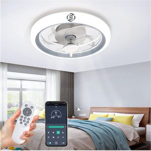 Equivera Plafonniere met Ventilator - Plafondventilator - Plafondventilator Afstandsbediening - Plafondventilator Slaapkamer - Plafond Ventilator met Verlichting - Plafondlamp - Plafonniere - Ideaal voor in uw slaapkamer!