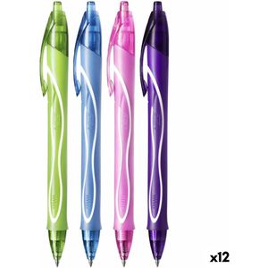 Gelpen Bic Gel-Ocity Quick Dry 4 Colours 12 Stuks