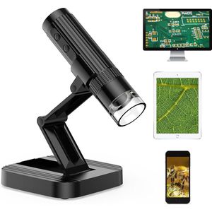 WiFi digitale microscoop 1080P HD 50-1000X USB-microscoop - mini handmicroscoop - 2 MEGAPIXEL camera's - 8 LED-lampjes - Android/iOS Tablet Windows Mac - vergroting vergrootglas.