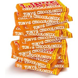 Tony's Chocolonely Chocolade Reep Melk Karamel Zeezout - Verjaardag of Vaderdag Cadeau - Geschenkset voor Man en Vrouw 15 x 180 gram