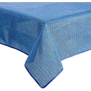 Tafelkleed voor tuintafel - antislip en weerbestendig - rond - blauw - 160 cm