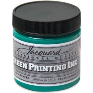 Jacquard zeefdruk inkt 118 ml groen - permanente textielverf.