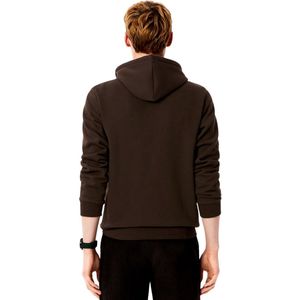 LACOSTE - Sweatshirt - Donkerbruin - Capuchon met Trekkoord