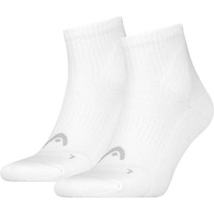 Head 2-paar sport quarter sokken Unisex katoen - 38 - Wit