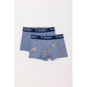 Woody - Jongens Boxers - Blauw/ Blauw Gestreept - 4 jaar/104