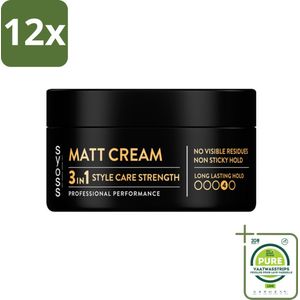 SYOSS - Matt Finish Paste 100 ml - Haarpaste - Matterende Afwerking - 100ml - Voordeelverpakking - 12 stuks - Haarpasta - Matte finish