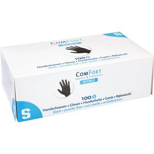 ComFort - Nitril Handschoenen - ongepoederd - 4 gram - Zwart - per 100 stuks