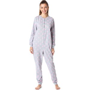 Merry Style Meisjes Jongeren Pyjama Jumpsuit - Lange mouwen - Lange broek - Katoen - MS-MS10-335-PJ - Melange/Harten - 170