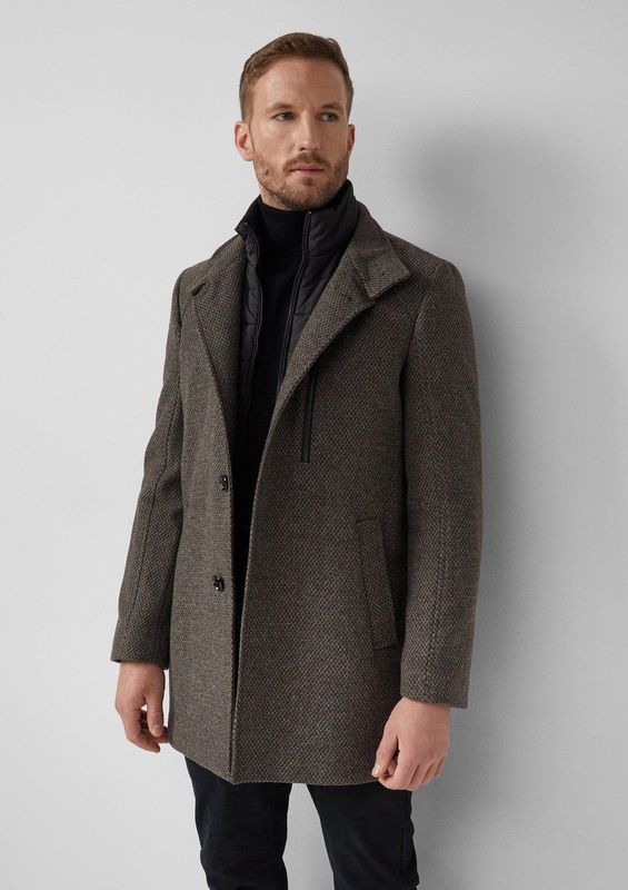 s.Oliver - Outdoor-Mantel - Lange Jas - Wolmix