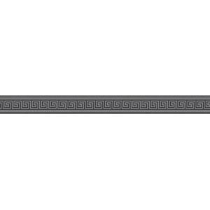 Grafisch behang Profhome 895943-GU zelfklevende behangrand licht gestructureerd met grafisch patroon glanzend zwart 0,2 m2
