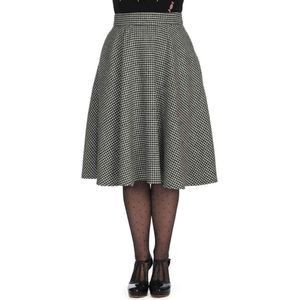 Banned Retro - Swing Rok - Zwart/Wit