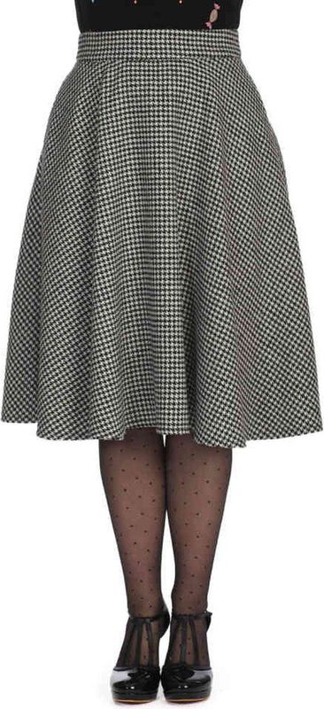 Banned Retro - Swing Rok - Zwart/Wit