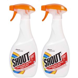 Shout Vlekkenoplosser spray Wasgoed 2 x 500 ml