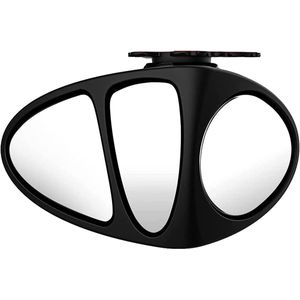 Geschikt voor Auto dodehoekspiegel, 3-voudige groothoekspiegel, hulpspiegel voor voor- en achterwielaandrijving, dodehoekspiegel. (Zwart rechts)
