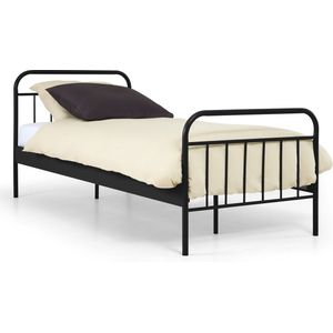 Beter Bed Alex Metalen Bedframe - Kinderbed 90x200cm - Zwart