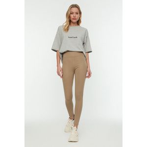 Trendyol Vrouwen Lang Hoge taille Dun Gebreide legging met elastische taille en hoge taille TWOAW20TA0087