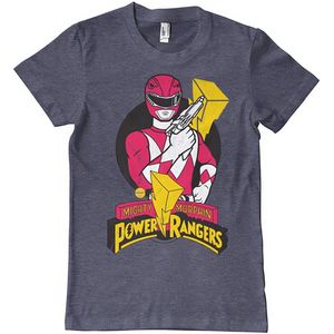 Power Rangers Red Ranger Pose T-Shirt NavyHeather-S