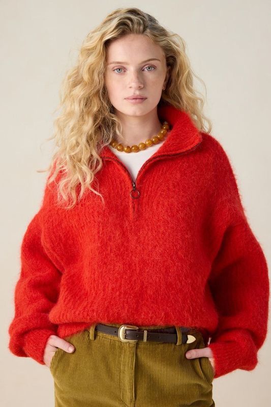 Sissy-Boy - Trui - Rood - Met Rits