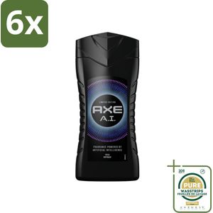 Axe - Limited Edition - 3-in-1 Douchegel - A.I. - 250 ml - Voordeelverpakking - 6 stuks - 3-in-1 - Mannen