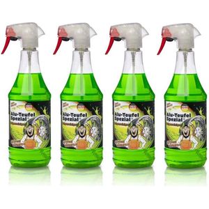 Alu-Teufel - Velgenreiniger - Groen - Voordeelverpakking - 1 Liter - 4 stuks