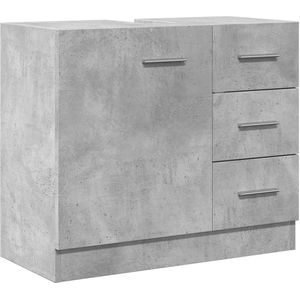 FIONERA Wastafelkast 63x30x54 cm bewerkt hout betongrijs