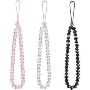 Universele mobiele telefoonketting met polsband en cameraset - set van 3 bedels